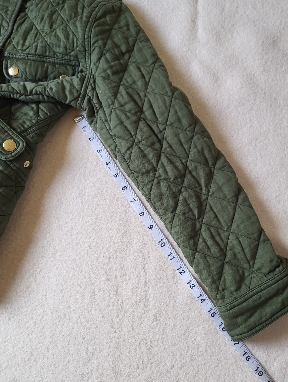 J. Crew Quilted Cotton Chore Jacket Womens Size XS Cotton Olive Green - Picture 7 of 16